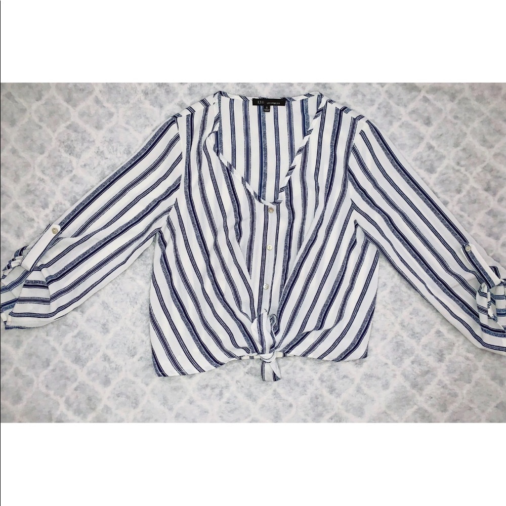White & blue shirt